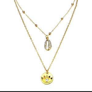 NEW trendy shell ~ evil eye neclace